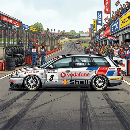 2000 Audi A4 Wagon in BTCC Racing Action