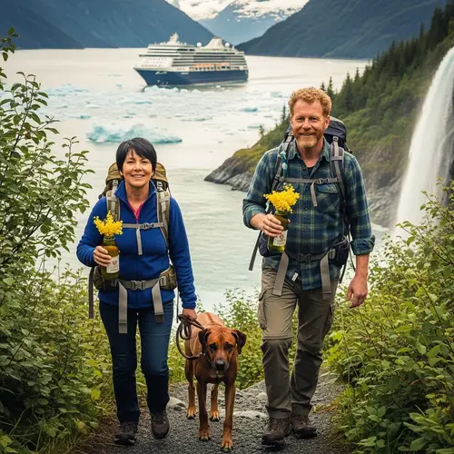 Couple Hiking in Alaska's Stunning National Park