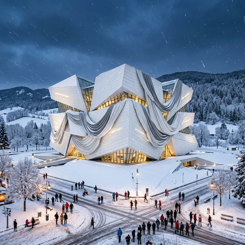 Fashion Museum in Winter Wonderland: Architectural Beauty Revealed