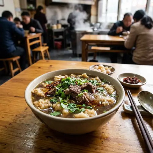 Authentic Shaanxi Mutton & Bread Nuggets Dish