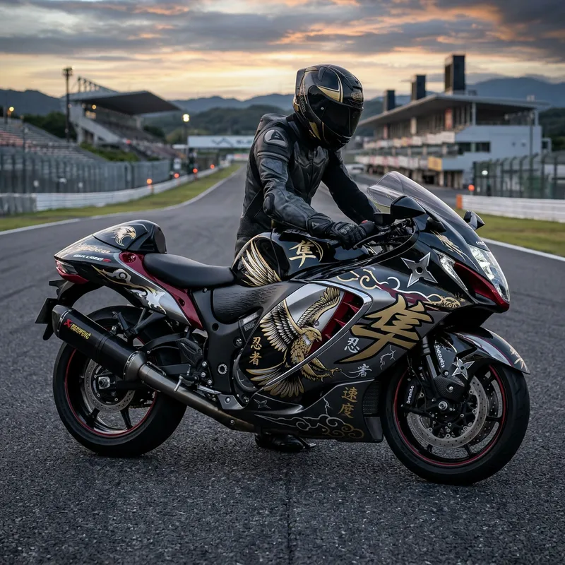 Yamaha Fazzio with Ninja Hayabusa Decals | Sport Motorcycle Design