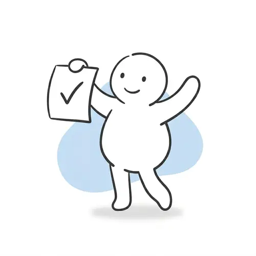 Whimsical SVG Illustration of Exam Success