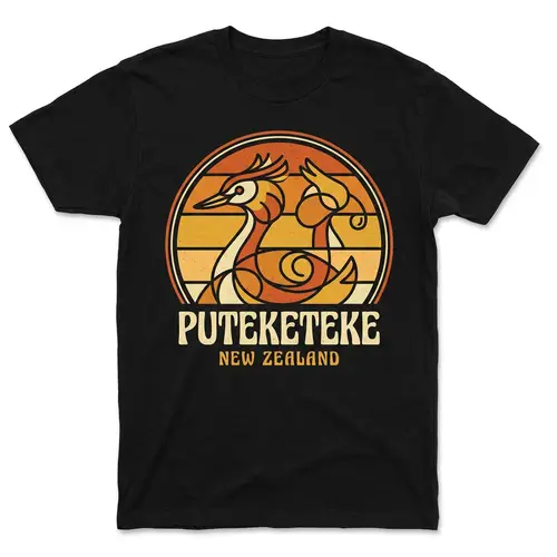 Vintage Sunset Backdrop with Retro-Inspired Whimsical Subject