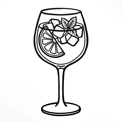 Minimalist Aperol Spritz Glass Design