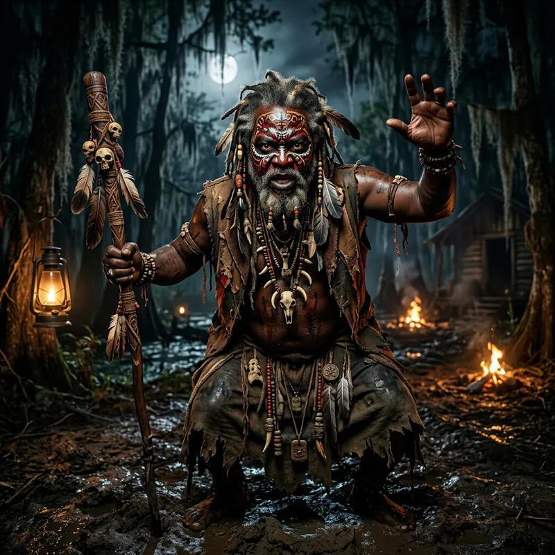 Louisiana Witch Doctor 1700s | Hyper-Realistic Cinematic Photogra...