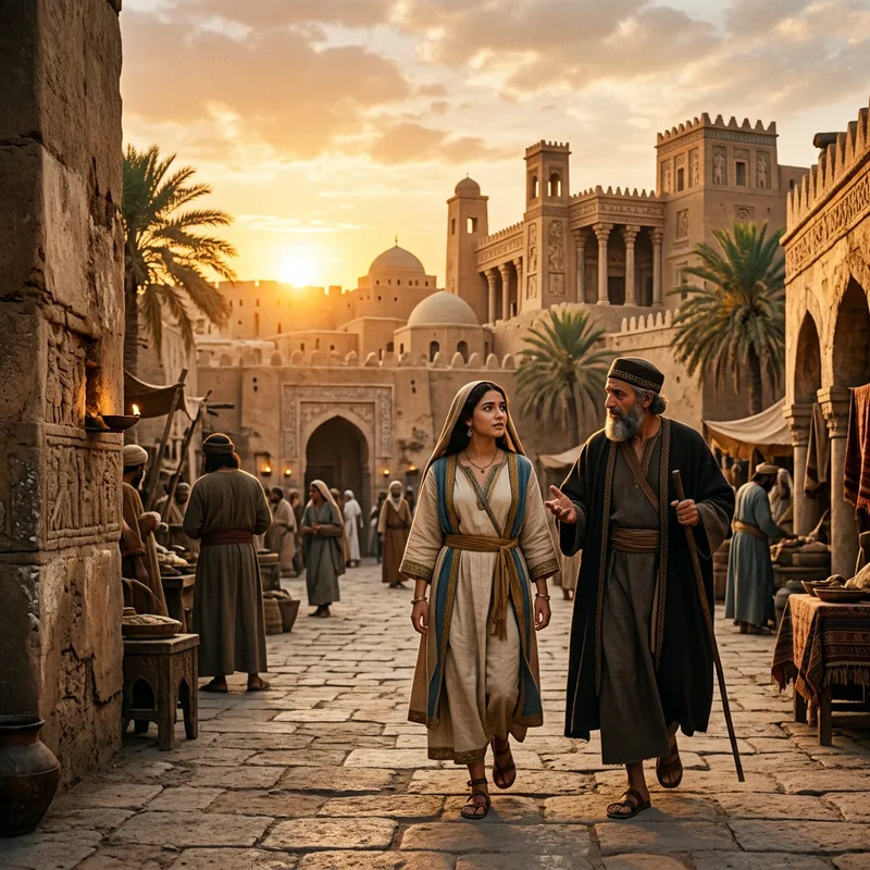 Sunset Over Ancient Susa: Ester and Mardoqueo