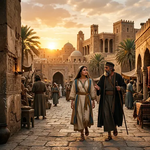 Sunset Over Ancient Susa: Ester and Mardoqueo