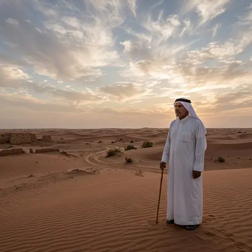 Middle-Eastern Individual in a Desert Setting | Historic Narratives