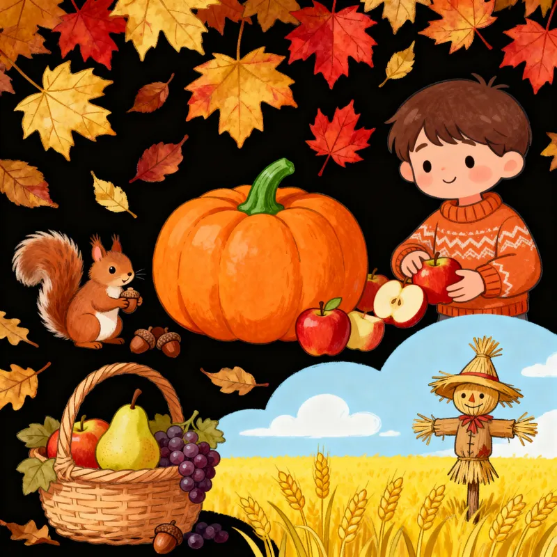 Coloring Pages for Kids: Autumn Designs Coloring Pages for Kids: Autumn Designs