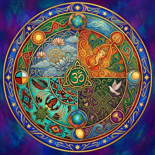 Colorful Mandala Symbolizing Wholeness - Exploring Cultural Elements