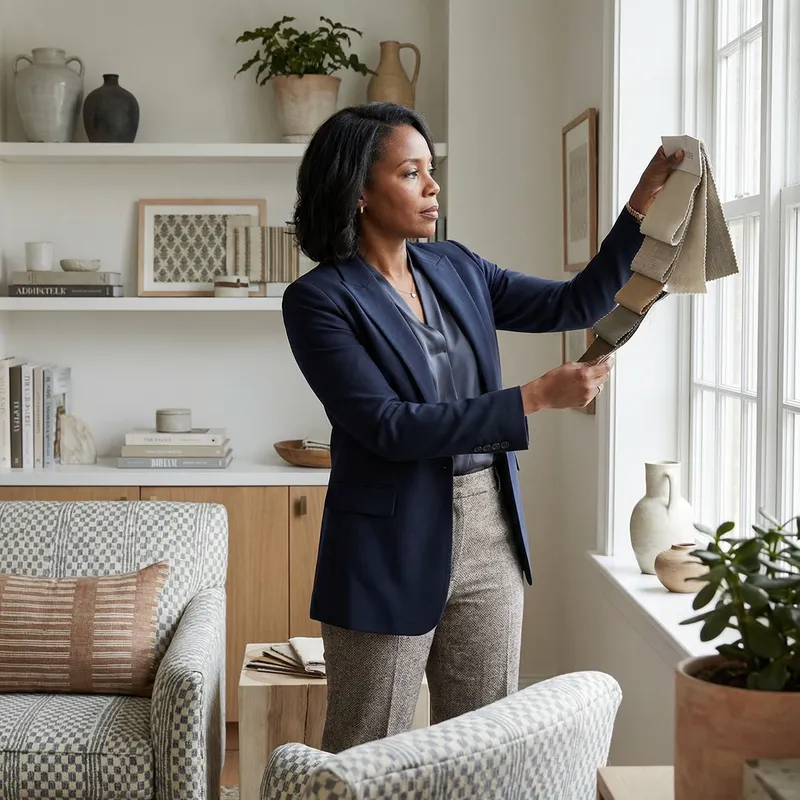 Sophisticated Black Mid-Age Entrepreneur & Interior Decorator Sophisticated Black Mid-Age Entrepreneur & Interior Decorator