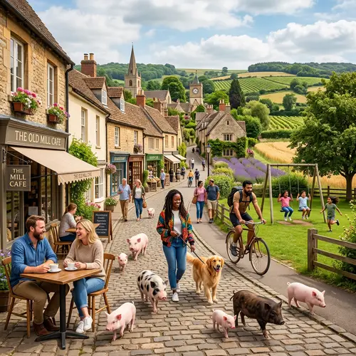 Multicultural Countryside City: People, Nature, and Miniature Pigs