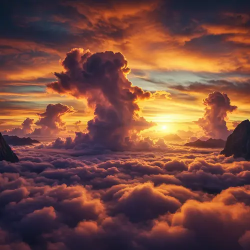 Inca Gods Cloud Landscape Artwork