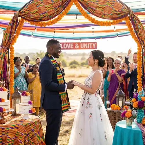 Joyous African and Asian Wedding Ceremony | Love and Unity Celebration