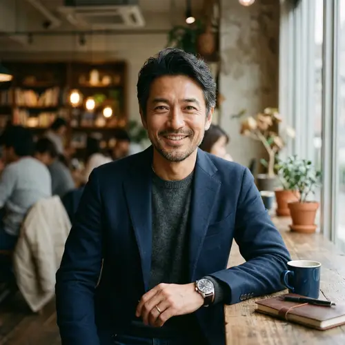 Handsome Asian Man in His 40s Portrait