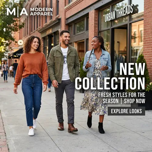 Stylish Clothing Banner for Your Fashion Needs