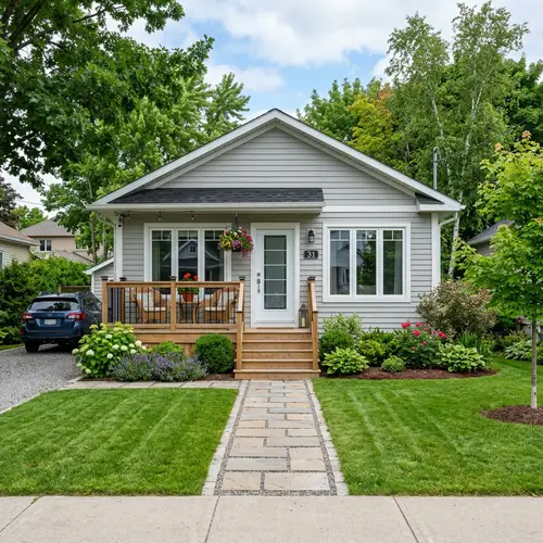 Hyper-Realistic Single-Storey Frame House with Balcony