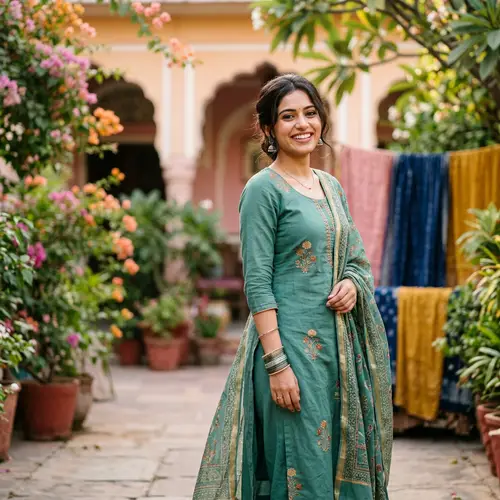 Elegant South Asian Woman in Stylish Attire