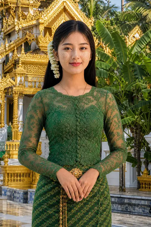 Stunning Portrait of a Myanmar Woman in Focus