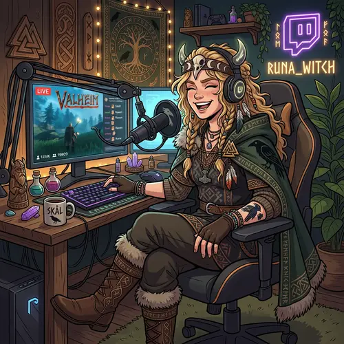 Twitch Streamer Mascot: Nordic Witch Girl