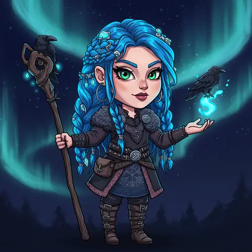 Twitch Streamer Mascot: Nordic Witch Girl