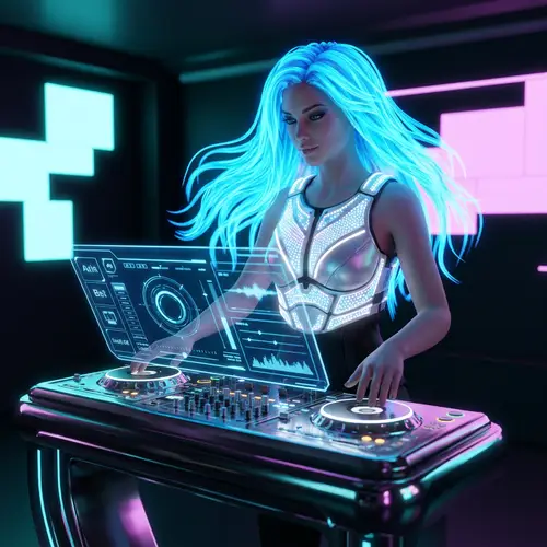 Stylish Futuristic DJ Images Collection
