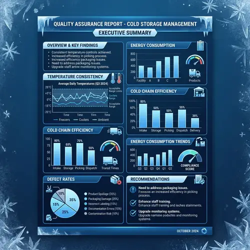 Cold Storage Management Quality Assurance Report | Charts & Statistics
