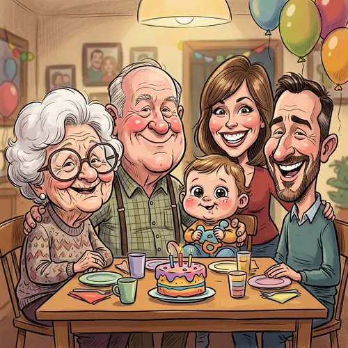 Caricature Everyone in the Photo