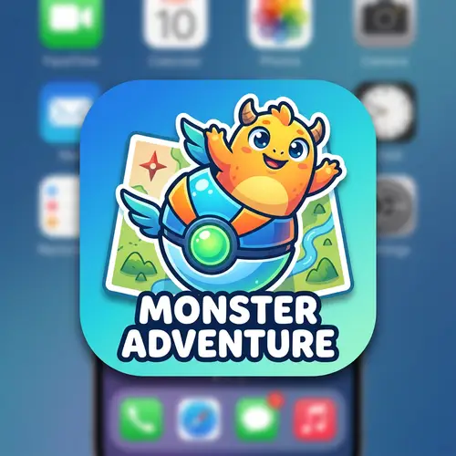 Catch Monster Game Logo Design | Mobile Illustration
