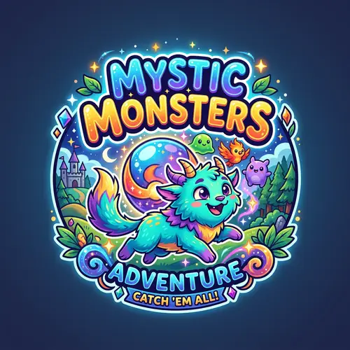 Fictional Monster-Catching Mobile Game App Logo