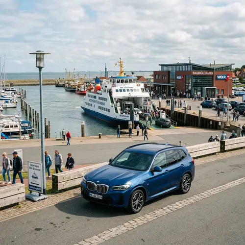 BMW X3 at Dagebüll Harbor - Scenic Views