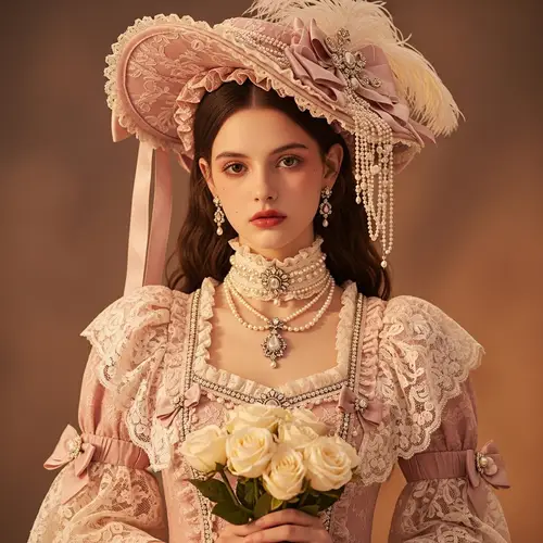 Victorian-Inspired Vintage Outfit Portrait