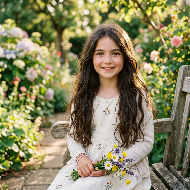 Beautiful Young Girl with Brown Eyes and Dark Hair Beautiful Young Girl with Brown Eyes and Dark Hair