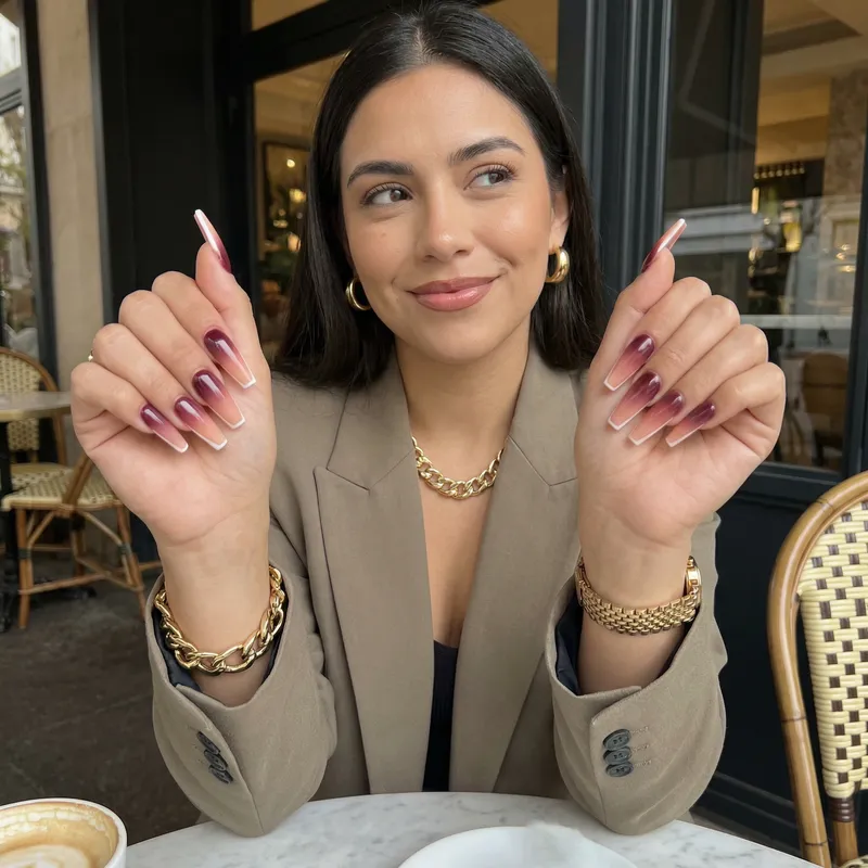 Sassy Coffin Nails: Ombre French Style for Confidence Sassy Coffin Nails: Ombre French Style for Confidence
