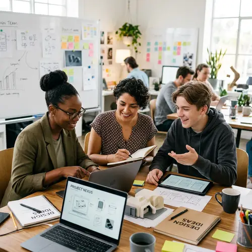 Professional Multiethnic Product Design Team | Collaboration in Progress