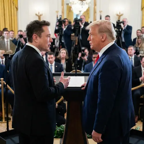 Elon Musk and Donald Trump: A Creative Drawing