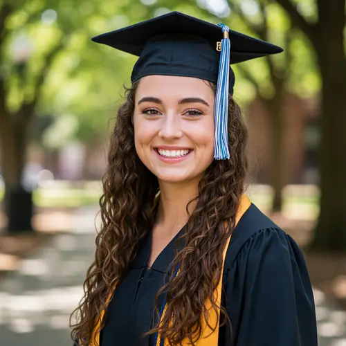 Joyful Graduate Celebrating Achievement Outdoors