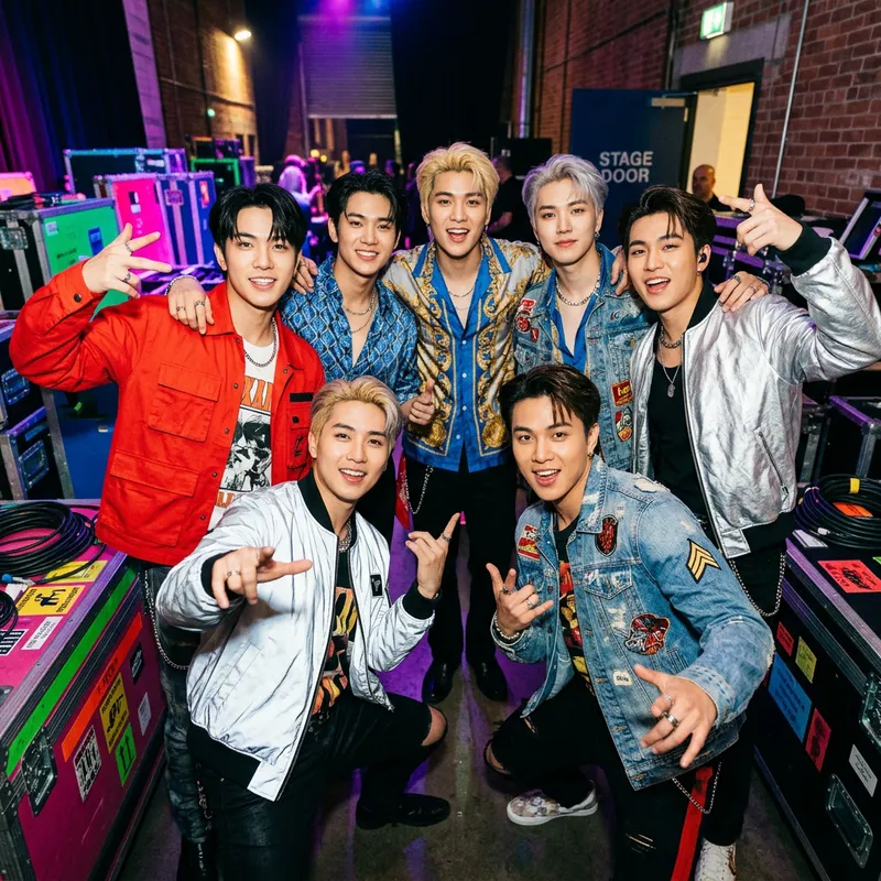 Dynamic K-Pop Group BTS: Captivating Portrait | AI Art Generator
