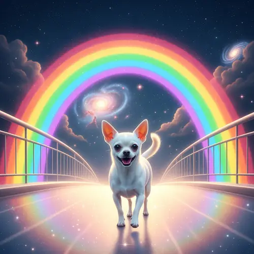 White Short-Haired Chihuahua at Rainbow Bridge