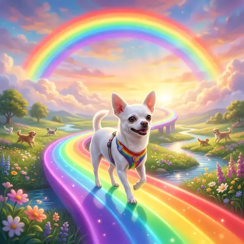 White Short-Haired Chihuahua at Rainbow Bridge