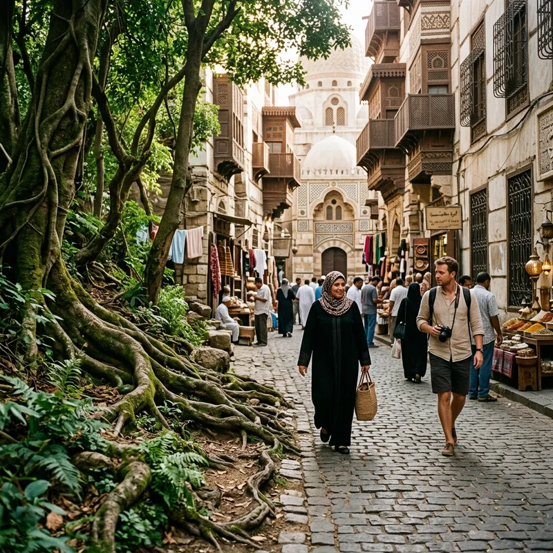 Tree Roots Transforming into City Streets in Old Jeddah Tree Roots Transforming into City Streets in Old Jeddah