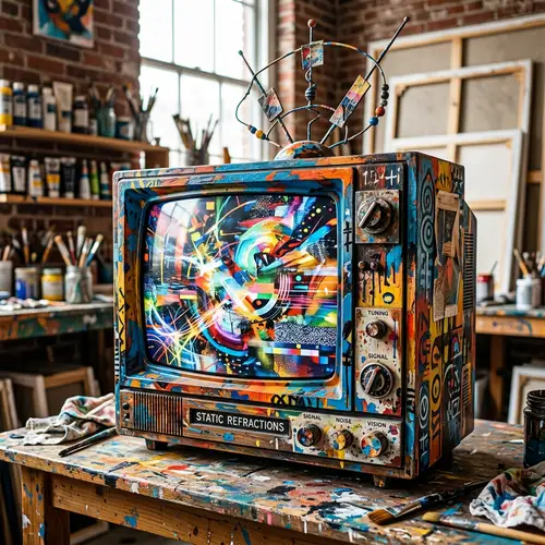 Abstract Style Television Set | Unique TV Artwork