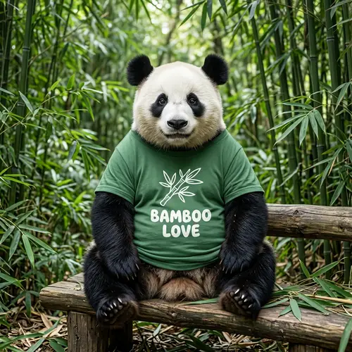 Cute Panda Wearing a Shirt - Adorable Designs