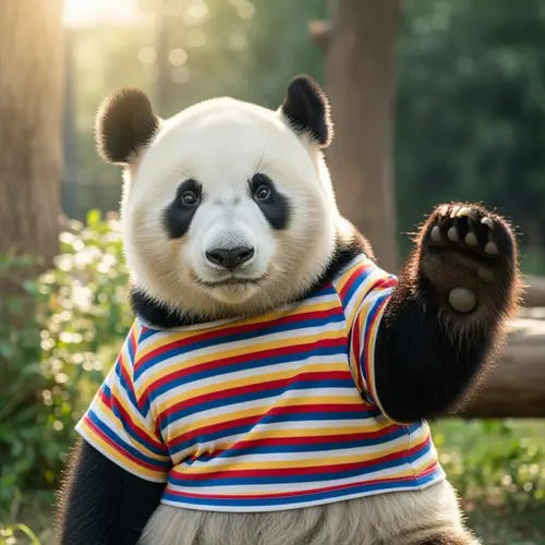 Cute Panda Wearing a Shirt - Adorable Designs