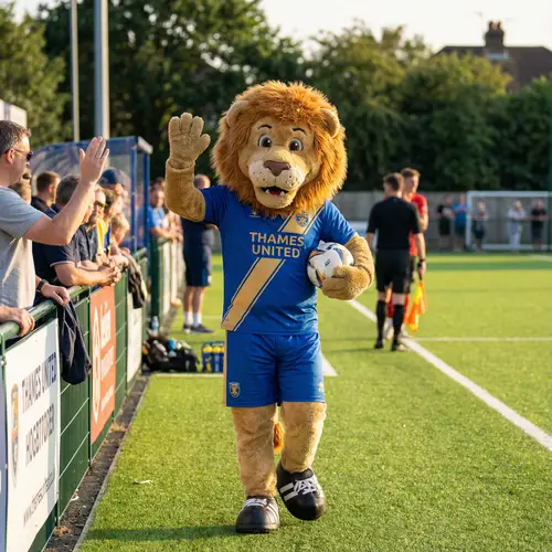 Thames United Lion Mascot Design