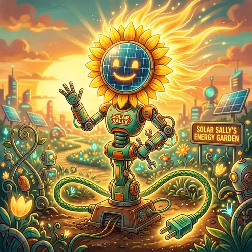 Solar Sally: Retro-Futuristic Sunflower Robot