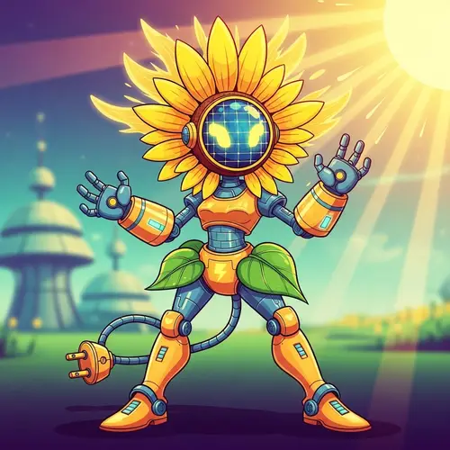 Solar Sally: Retro-Futuristic Sunflower Robot