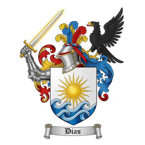 Mystical Heraldic Coat of Arms of the Dias Family