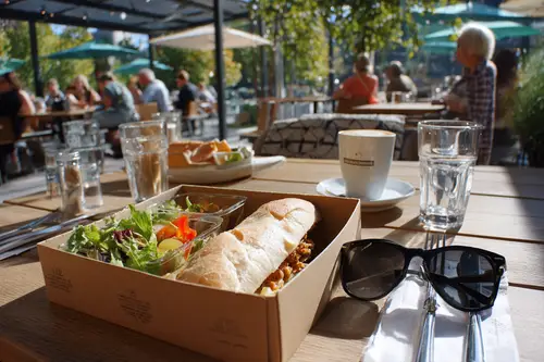 Delicious Outdoor Breakfast at Cozy Café Patio