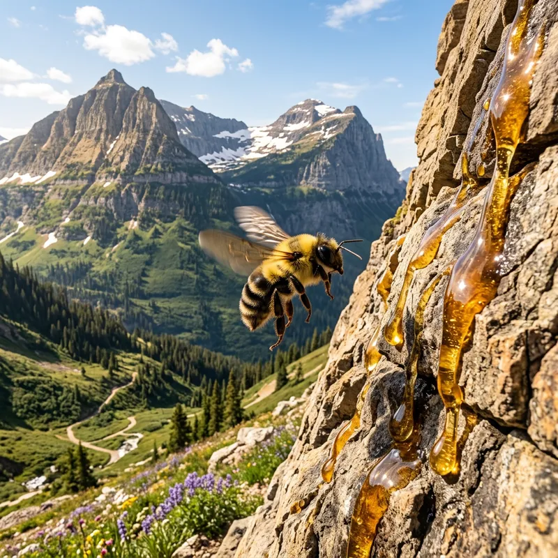 Bee Collecting Honey from Mountains | Nature Scene Bee Collecting Honey from Mountains | Nature Scene